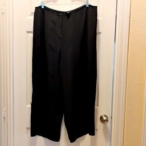 Eileen Fisher Silk Georgette Crepe Wide-Leg Pant Ankle Length Easy Fit Size 3XL